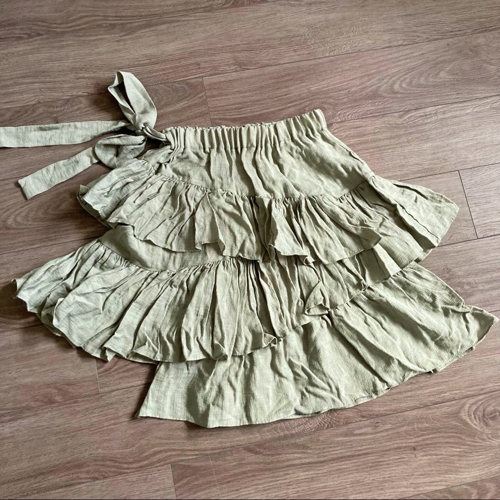 STYLENANDA asymmetrical ruffle skirt